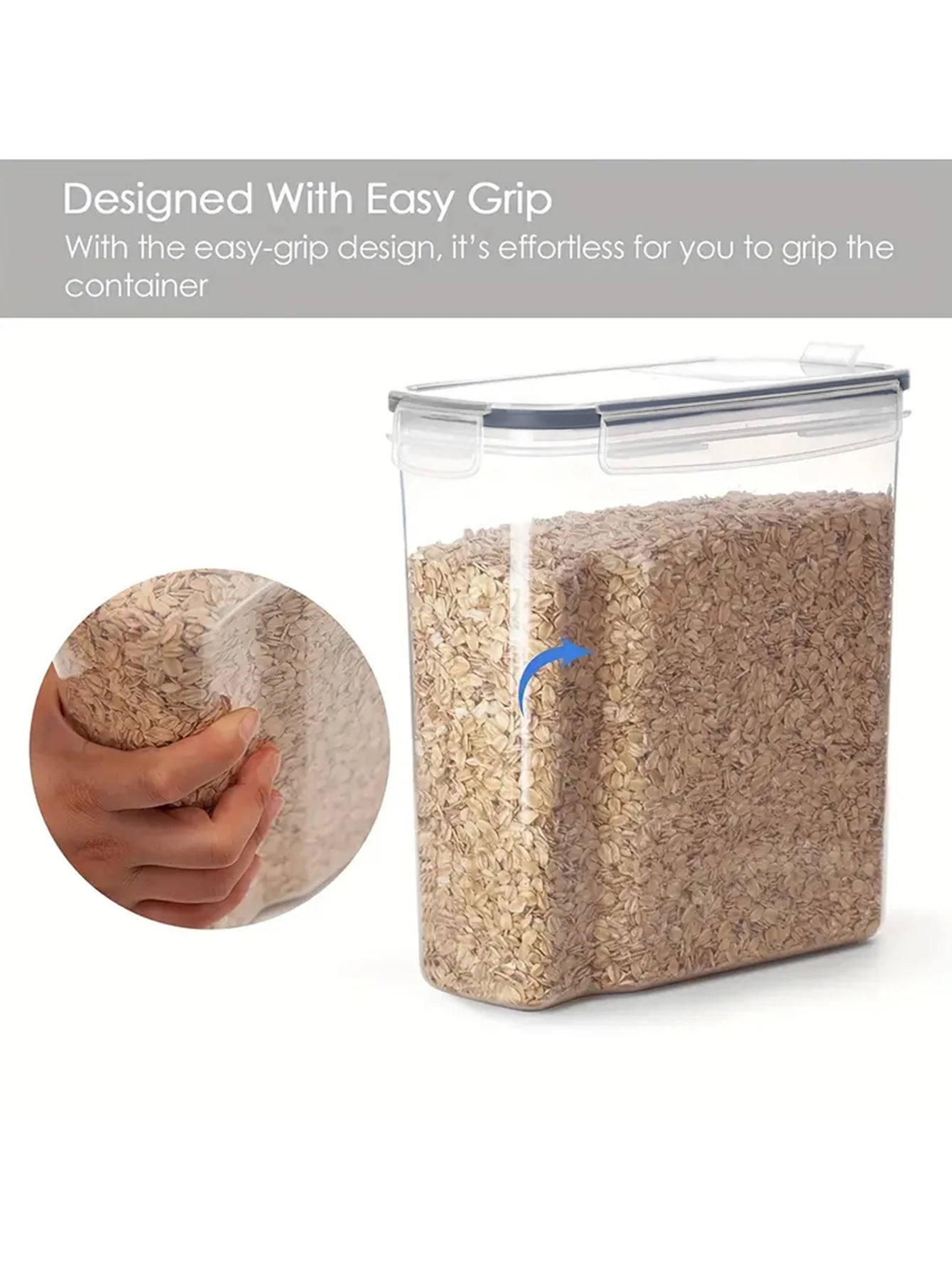 4pcs Large Food Storage Containers With Lids,