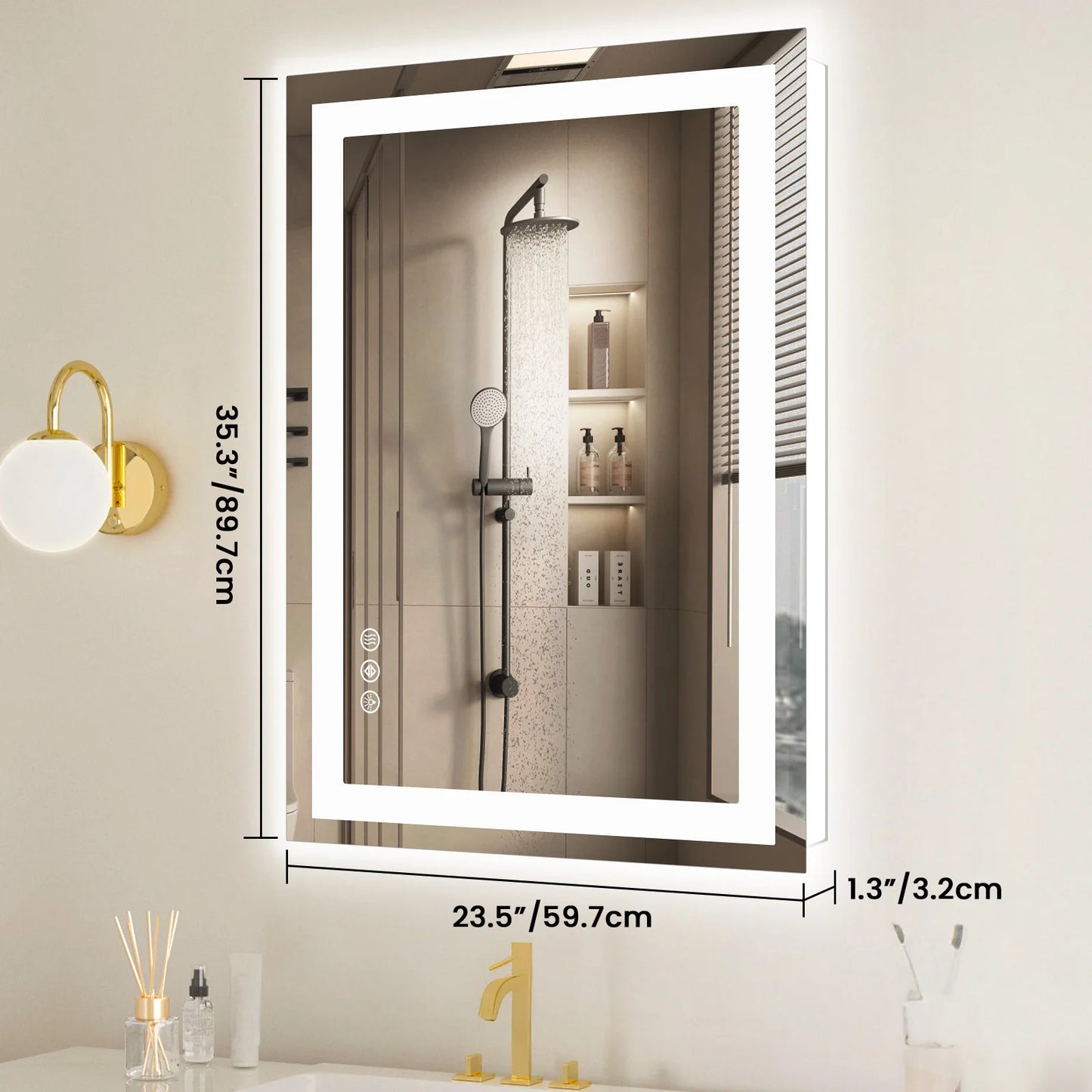 LED Bathroom Vanity Mirror Front Light and Backlit