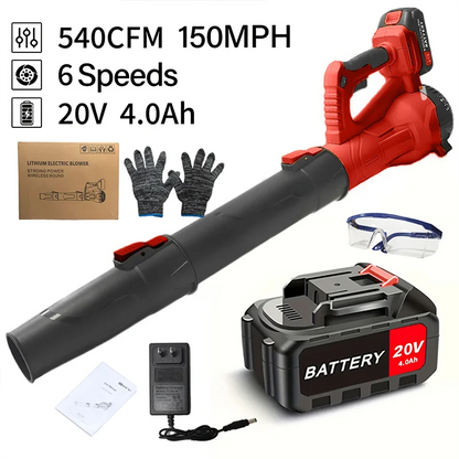 Ultra-high power cordless leaf blower suitable for garden cleaning, dust removal and snow removal
