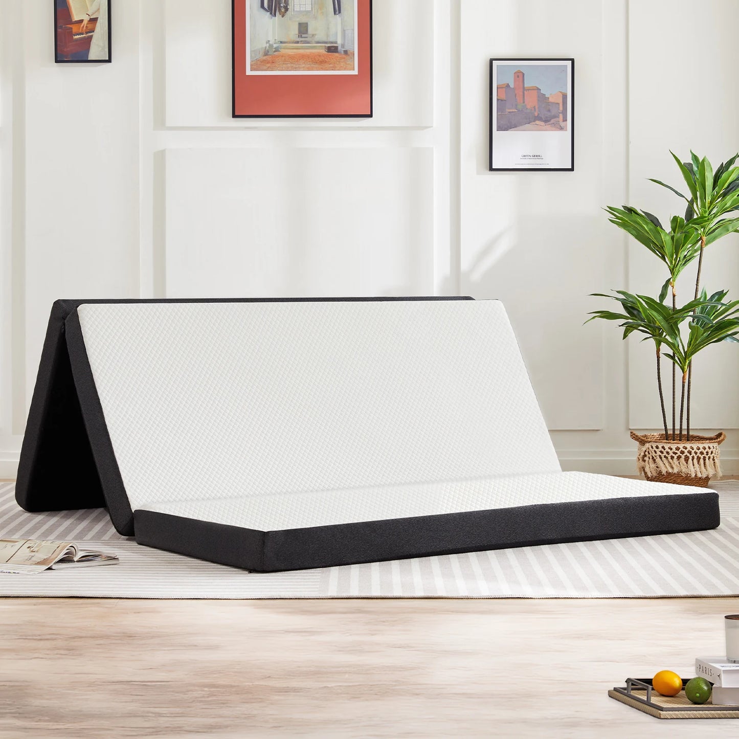 Portable Three-Fold Floor Bed