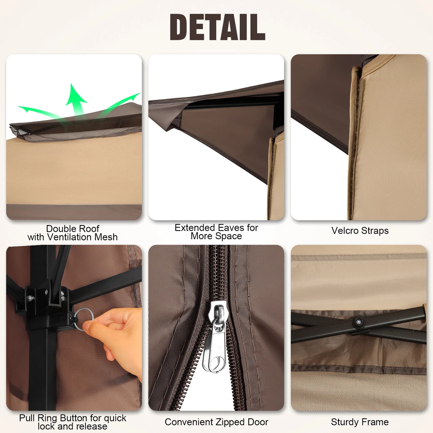 12x12 Pop up Gazebo with Mosquito Netting, Outdoor Canopy Tent with Carry Bag