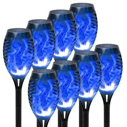 4/6/8/12Pcs Solar Powered Flickering Flame LED Torch Light