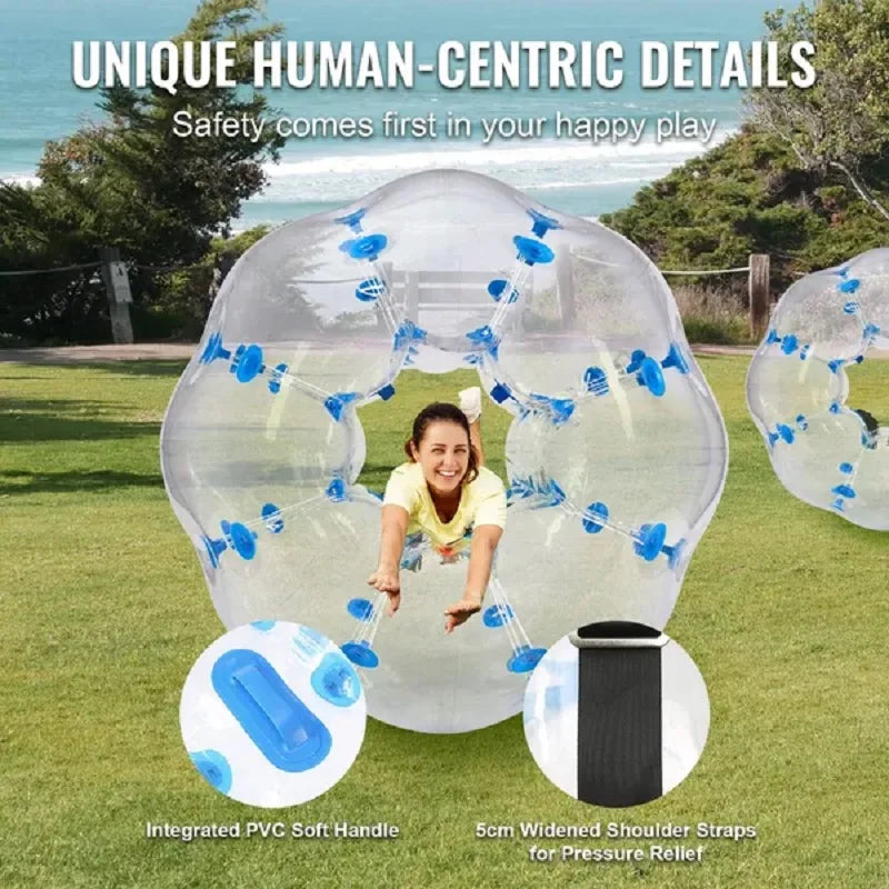 Inflatable Bumper Ball 1-Pack, 4FT/1.2M Human Hamster Ball for Teen & Adult, 0.8mm Thick PVC