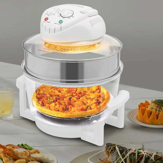 360° Hot Air Circulation Oil-Free Cooker with Grill Rack for Home Kitchen