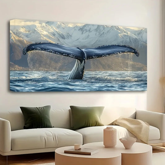 Whale Tail Mural Canvas Art
