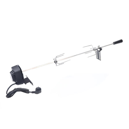 New BBQ Grill Spit Roaster w/ 120 cm long cable Rod Outdoor Electric Rotisserie Kit