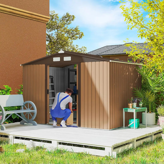 9x6ft Metal Storage And Tool Shed
