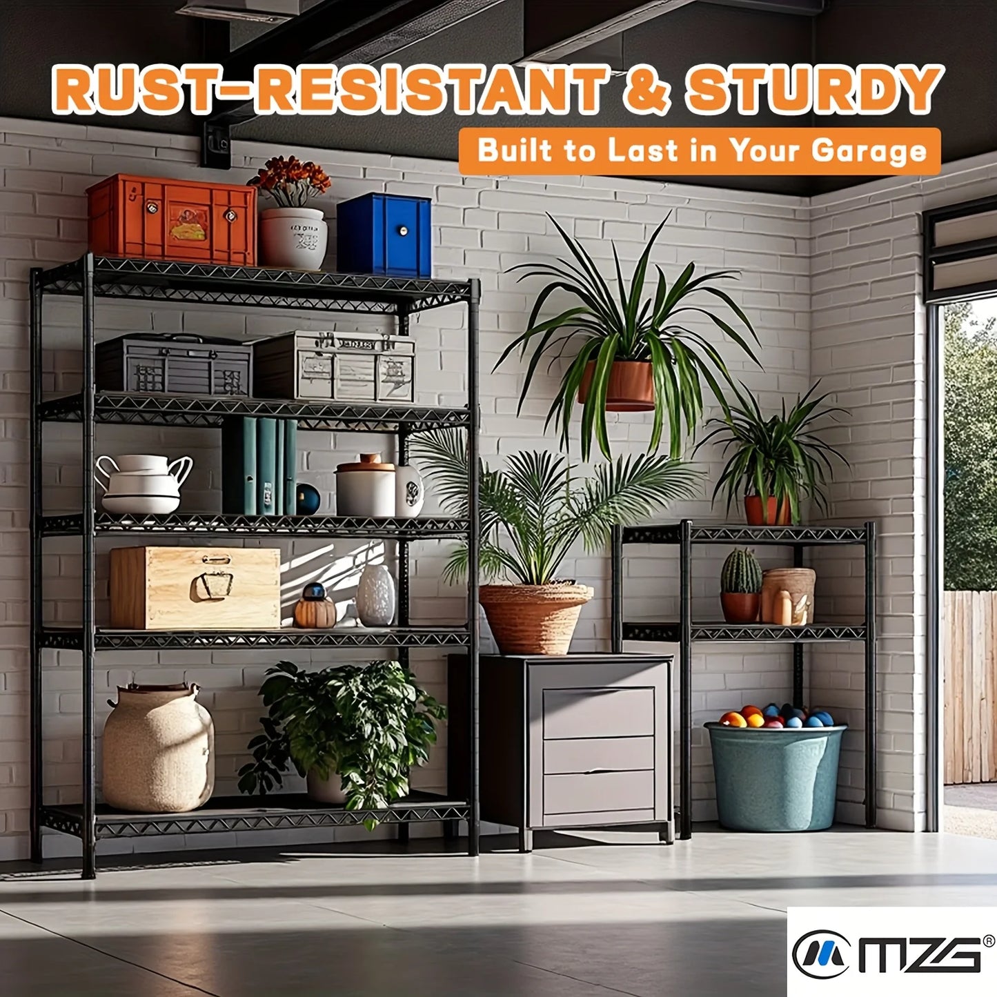 Multi-Tier Steel Utility Shelving Unit