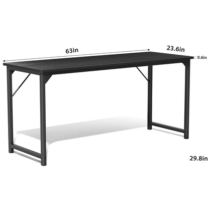 Modern Simple Style Compact Metal Frame Computer, Office, Writing, Study, Gaming Table, Easy Assembly
