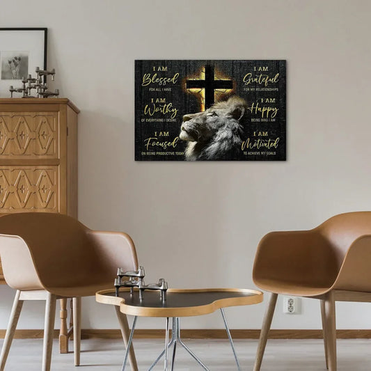 Jesus Lion Canvas Wall Art