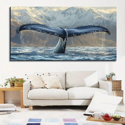 Whale Tail Mural Canvas Art