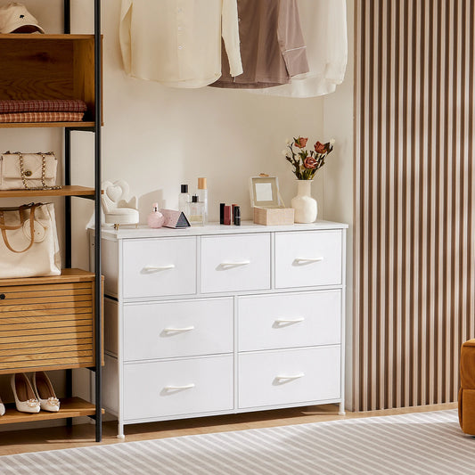 Wardrobes For Bedroom With 5/7/10 White Fabric Drawers For Bedroom Furniture