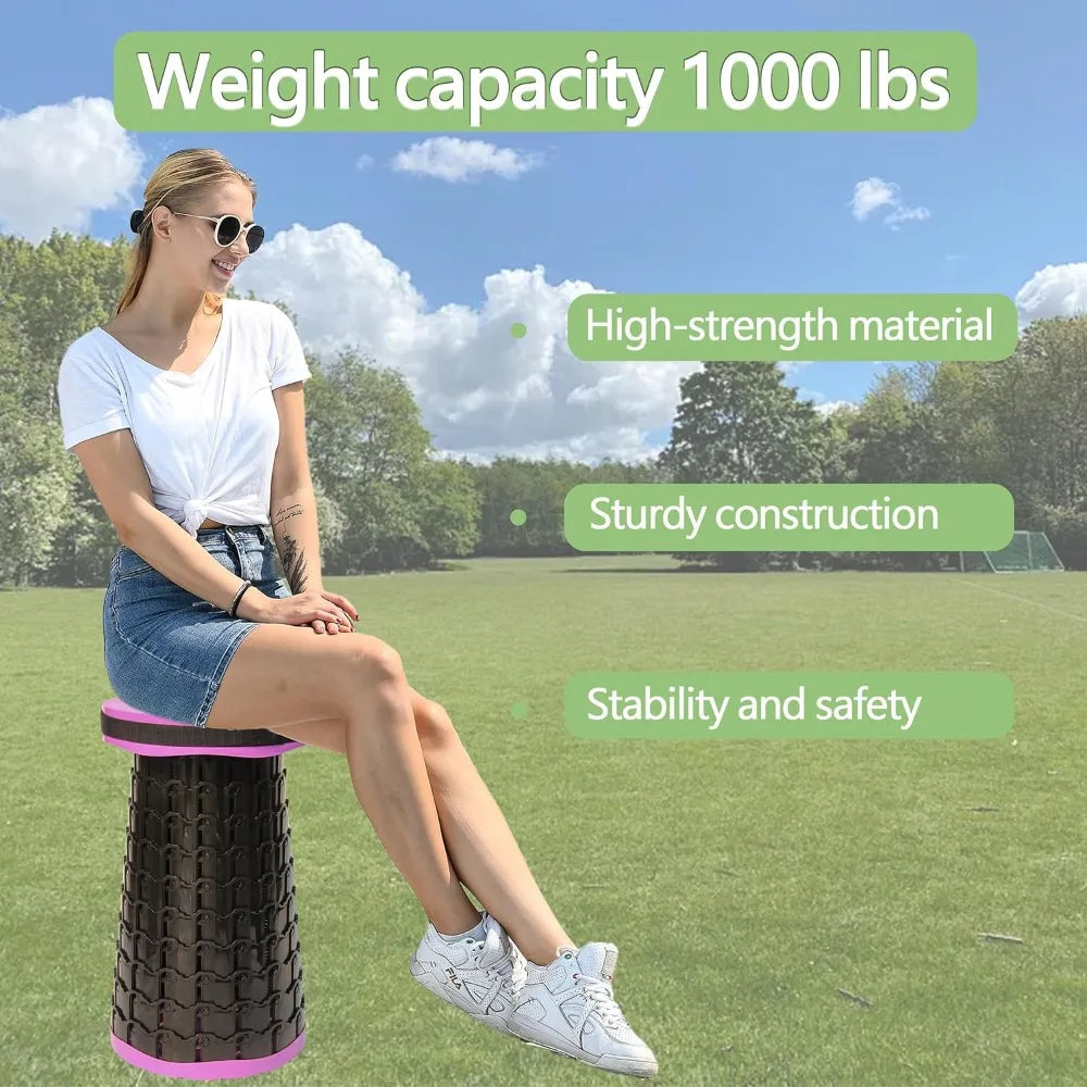 XXL Collapsible Stool with Cushion 19.7"