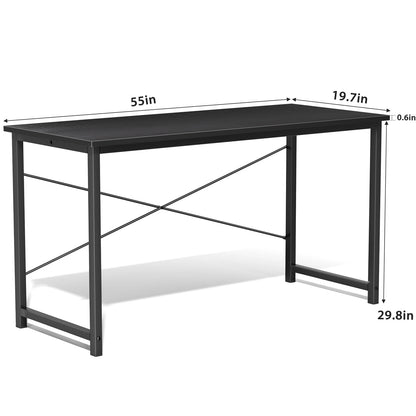 Modern Simple Style Compact Metal Frame Computer, Office, Writing, Study, Gaming Table, Easy Assembly