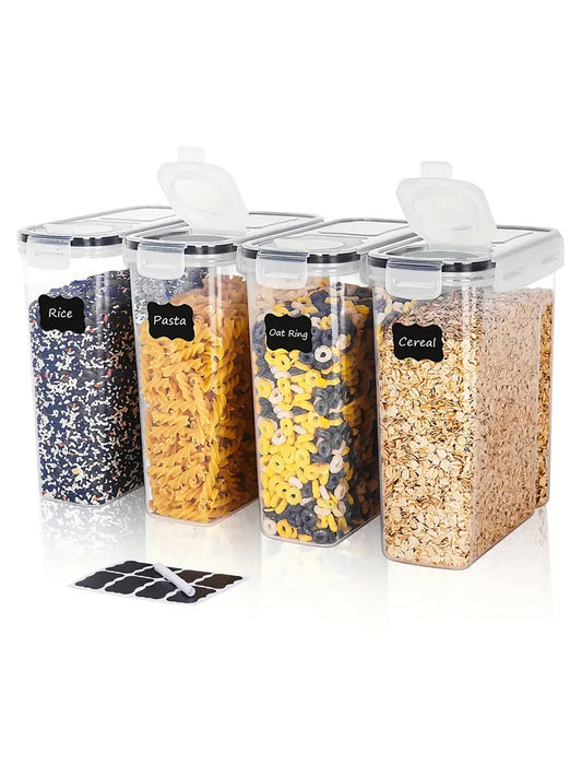 4pcs Large Food Storage Containers With Lids,