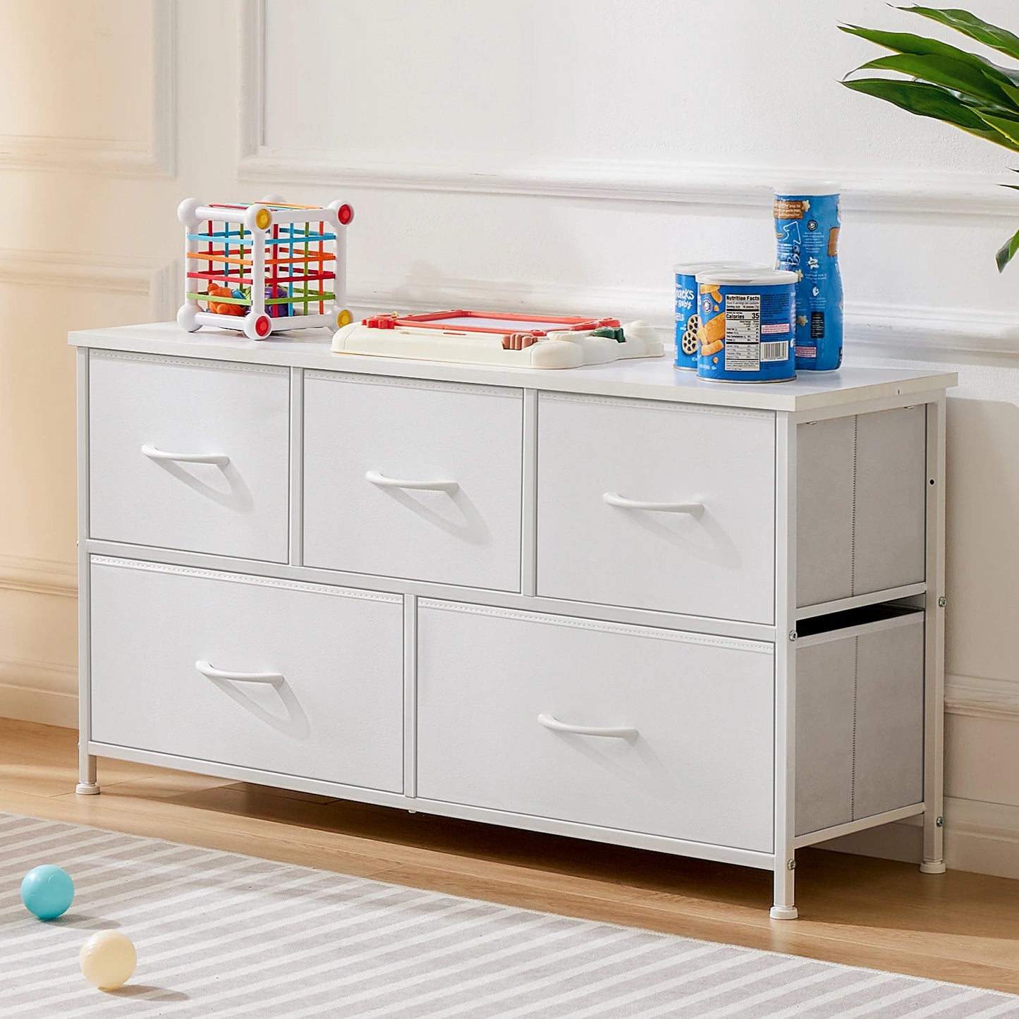Wardrobes For Bedroom With 5/7/10 White Fabric Drawers For Bedroom Furniture
