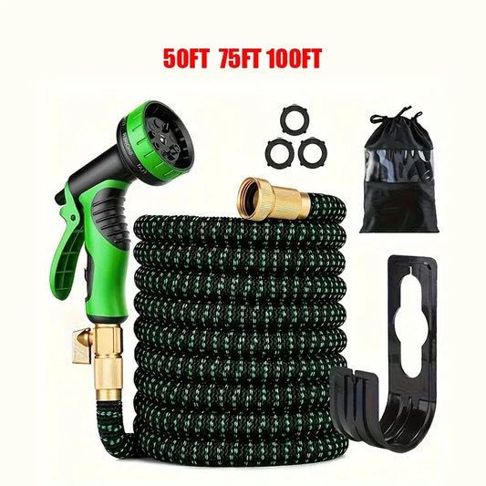 1Pcs 50FT/75FT/100FT Expandable Garden Hose with Multifunctional Water Gun