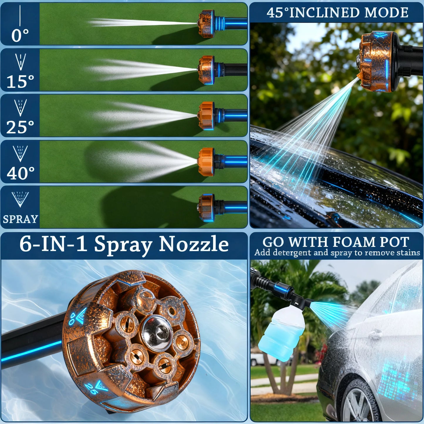 Cordless Portable Pressure Washer and Hose Car Washer Tool