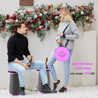 XXL Collapsible Stool with Cushion 19.7"