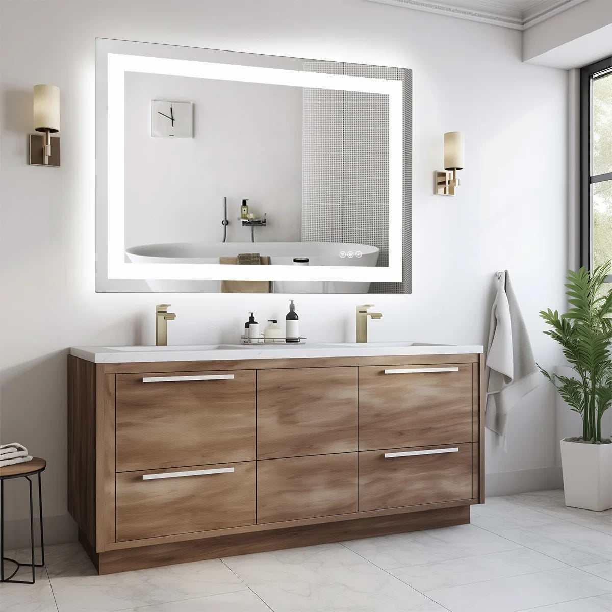 LED Bathroom Vanity Mirror Front Light and Backlit