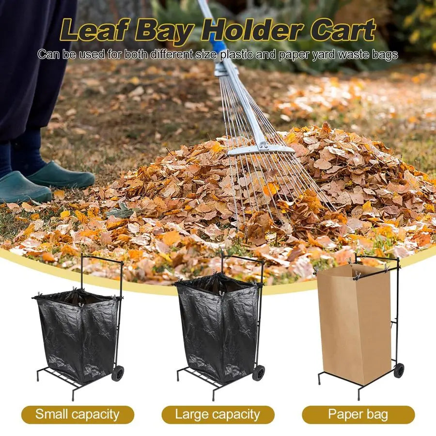 Adjustable 30 to 45 Gallon Outdoor Leaf Bag Stand, for Yard, Lawn