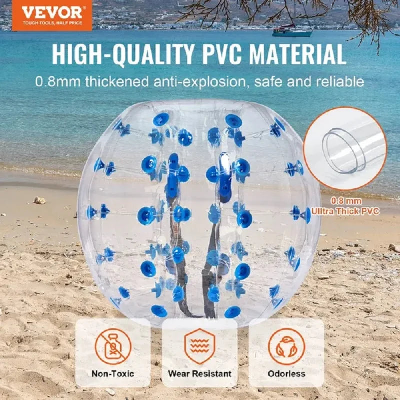 Inflatable Bumper Ball 1-Pack, 4FT/1.2M Human Hamster Ball for Teen & Adult, 0.8mm Thick PVC