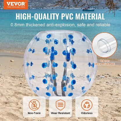 Inflatable Bumper Ball 1-Pack, 4FT/1.2M Human Hamster Ball for Teen & Adult, 0.8mm Thick PVC
