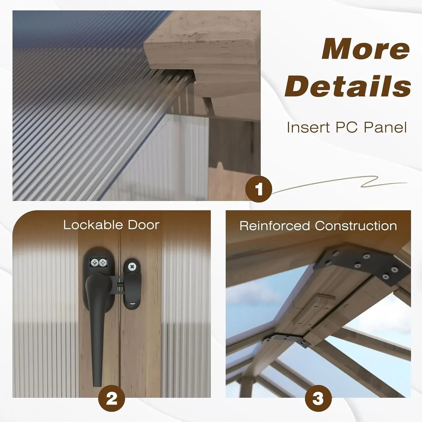 6x10 FT Green House for Outdoor, Walk-in Greenhouse Kit with Lockable Door