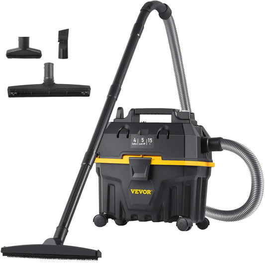 Portable Strong Suction Wet and Dry Vacuum Cleaner 15L For Car & Home