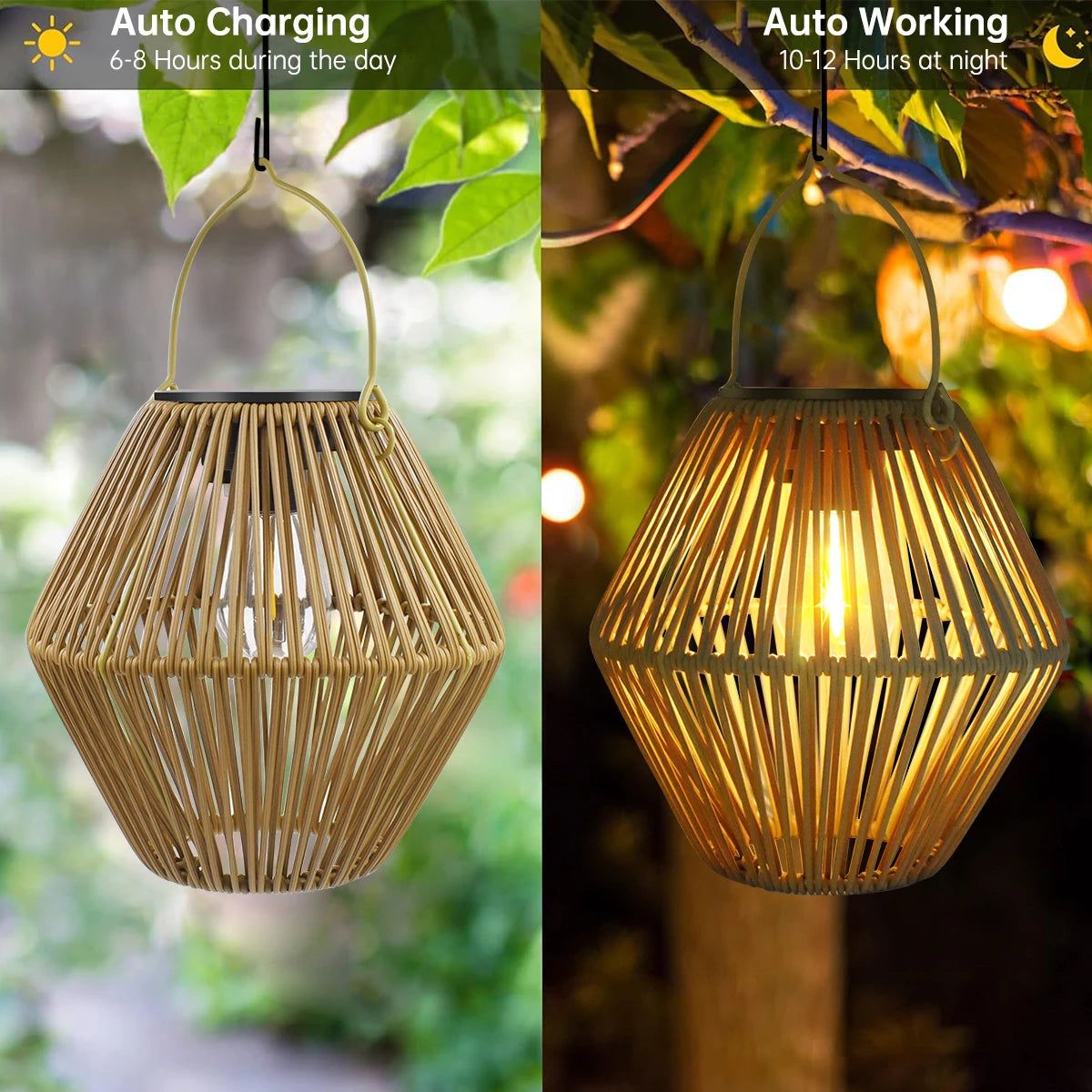 Waterproof Hanging Solar Lanterns for Outside