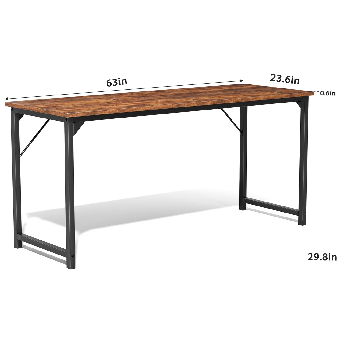 Modern Simple Style Compact Metal Frame Computer, Office, Writing, Study, Gaming Table, Easy Assembly