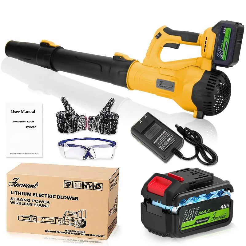 Ultra-high power cordless leaf blower suitable for garden cleaning, dust removal and snow removal