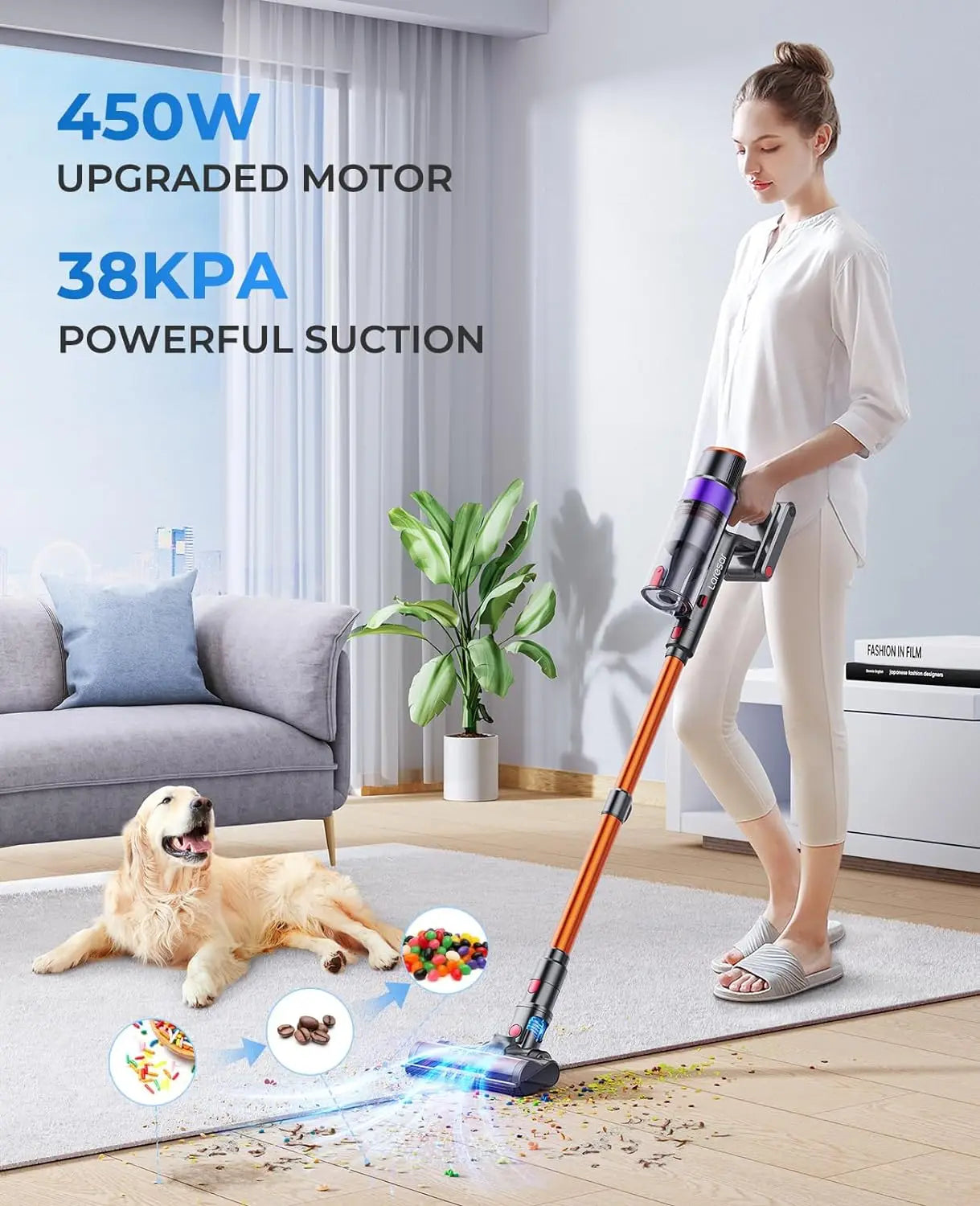 Cordless 450W Handheld Vacuum Cleaner