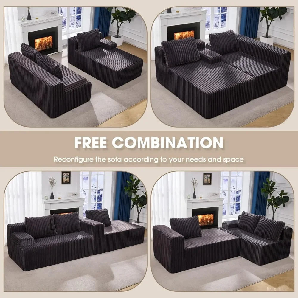 Modular Sectional Sofa Couch, Living Room Furniture Set Customized