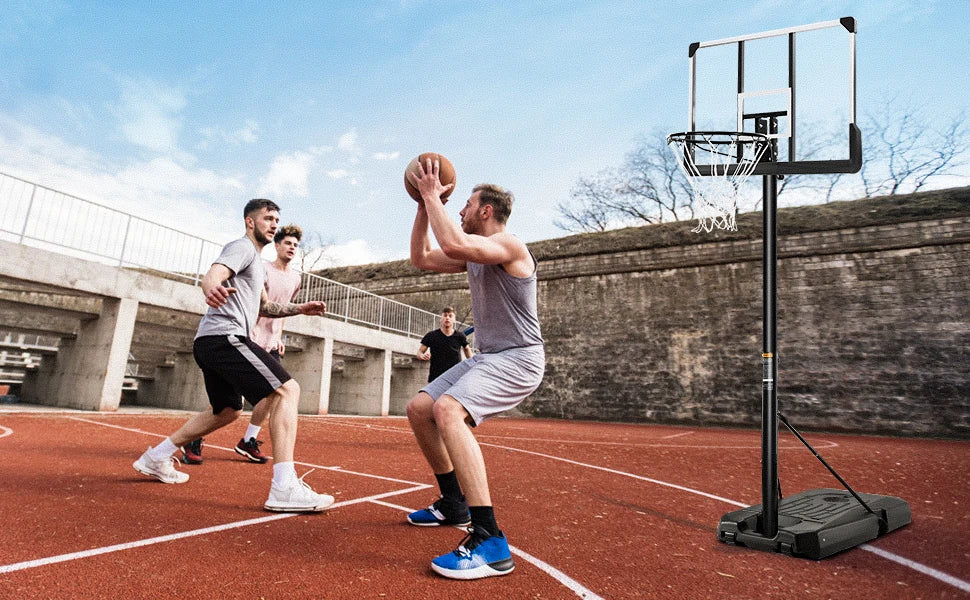 44" Portable Basketball Hoop with Adjustable Height System