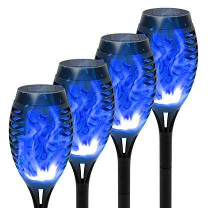 4/6/8/12Pcs Solar Powered Flickering Flame LED Torch Light