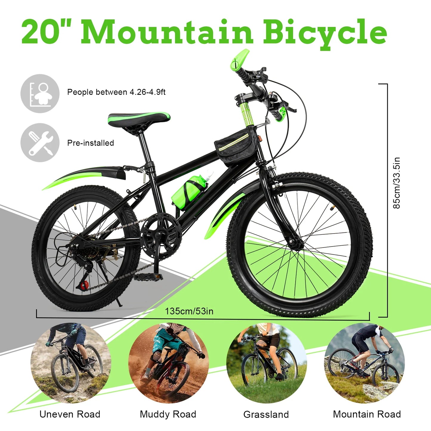 20In 7 Speeds Mountain Bike