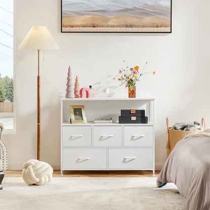 Wardrobes For Bedroom With 5/7/10 White Fabric Drawers For Bedroom Furniture