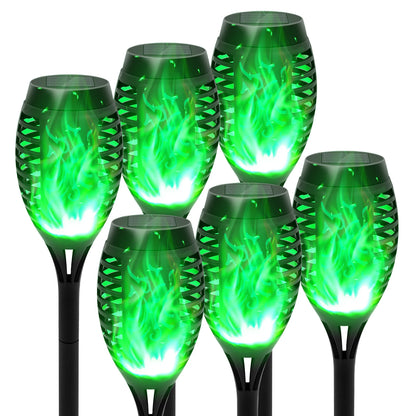 4/6/8/12Pcs Solar Powered Flickering Flame LED Torch Light