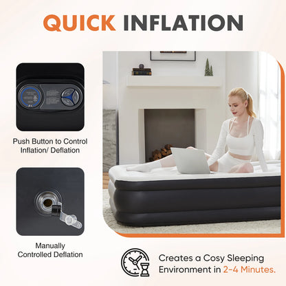 Blow Up Double Height Air Mattress