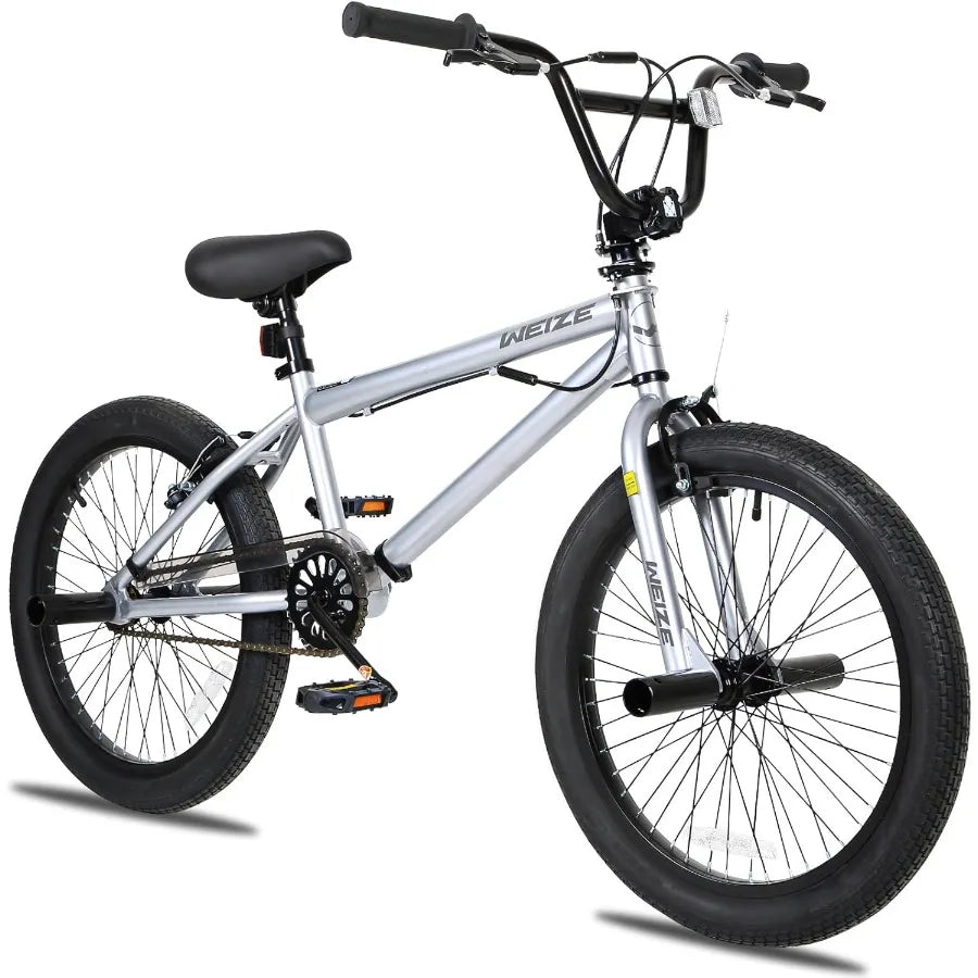 20 inch Freestyle BMX Bike for and Adults, Hi-Ten Steel Frame, 360 Degree Rotor, Freestyle 4 Pegs