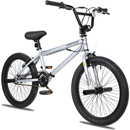 20 inch Freestyle BMX Bike for and Adults, Hi-Ten Steel Frame, 360 Degree Rotor, Freestyle 4 Pegs