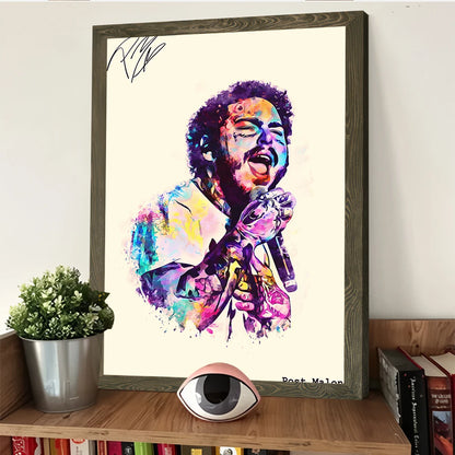 Post Malone Colorful Portrait Poster