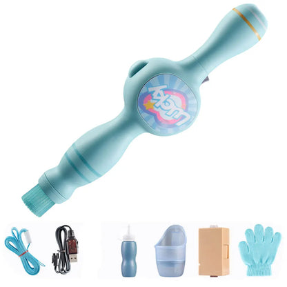 Portable Bubble Maker, Elastic Smoke Bubble Machine, Automatic Bubble Blower for Kids