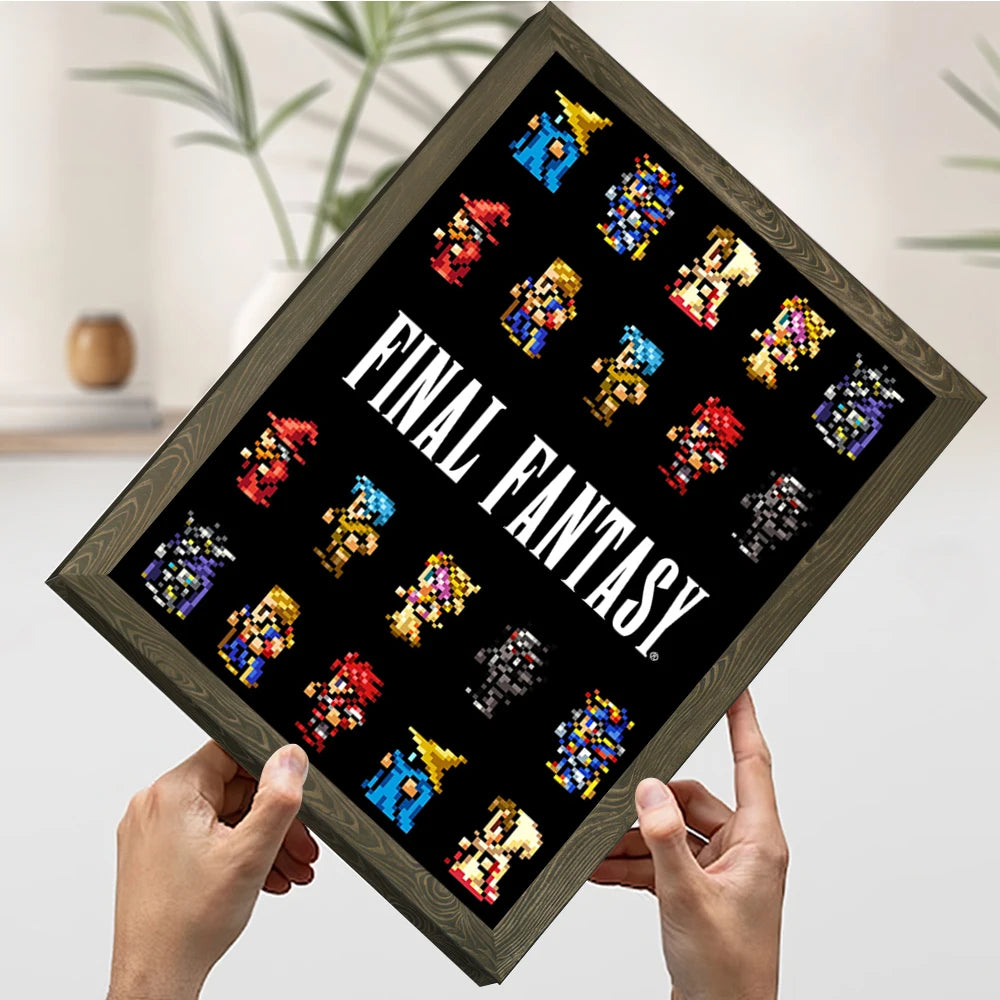 Final Fantasy I Pixel Art Printing Poster Wall Art Canvas Painting