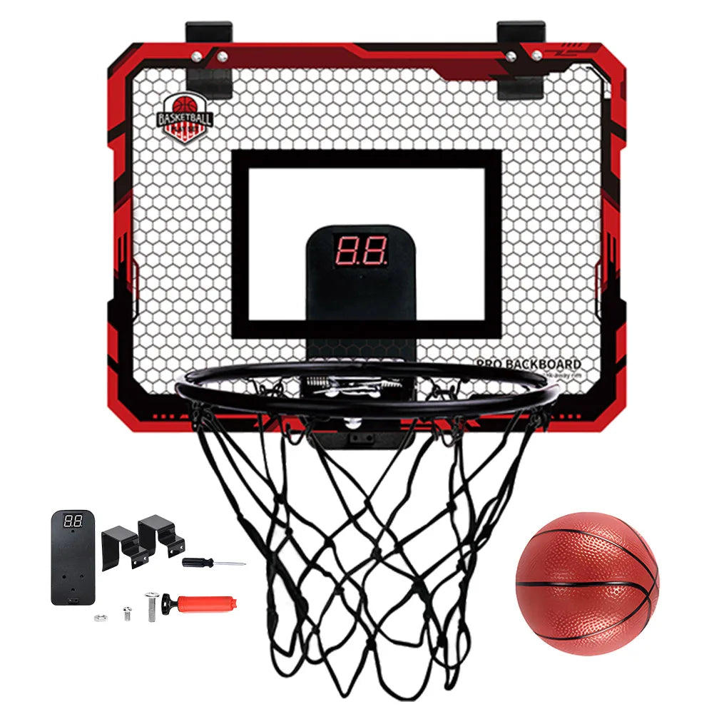 Kids Mini Basketball Hoop With Backboard and Electronic Scoreboard, Outdoor Indoor Excersise Game Toys