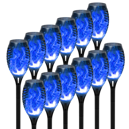 4/6/8/12Pcs Solar Powered Flickering Flame LED Torch Light
