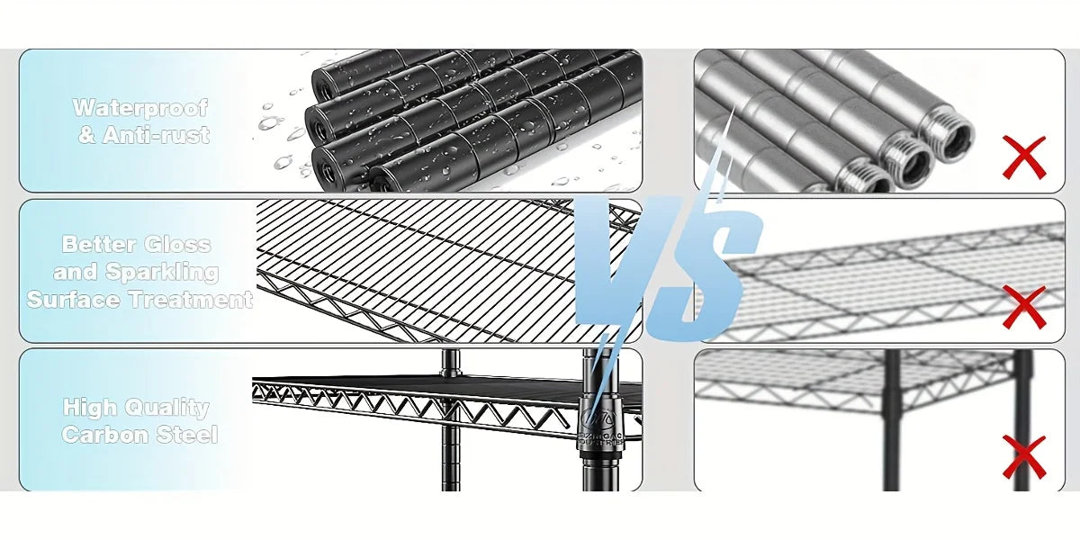 Multi-Tier Steel Utility Shelving Unit