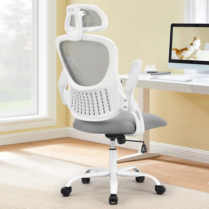 Comfortable Ergonomic Mesh Office, Computer Desk, Flip-up Arms Chair