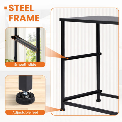 2 Fabric Drawers Bedside Nightstand